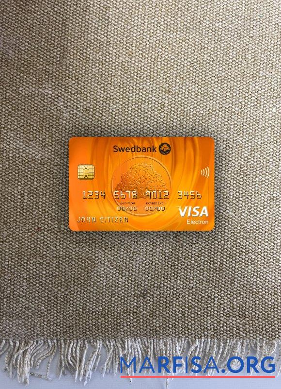 Downloadable Latvia Swedbank visa electron card photolook front example